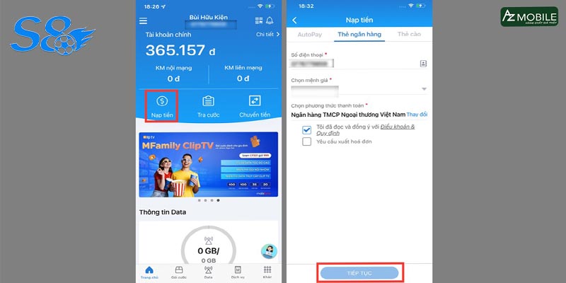 Quyền Lợi Khi Đăng Ký Và Nạp Tiền S8